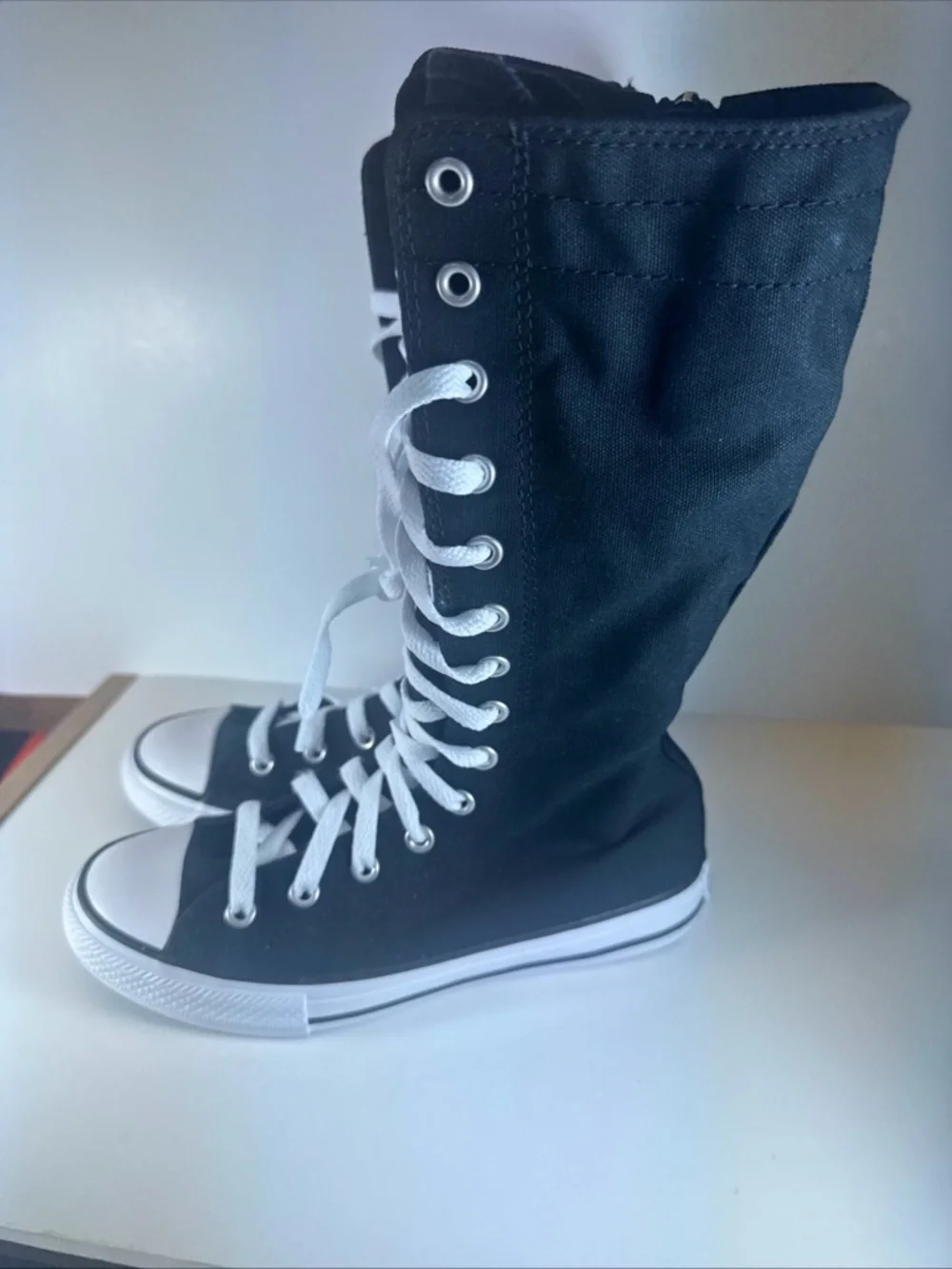 Converse Chuck Taylor All Star XX High Black White Lace-Up Size 2Y Kid’s Shoes